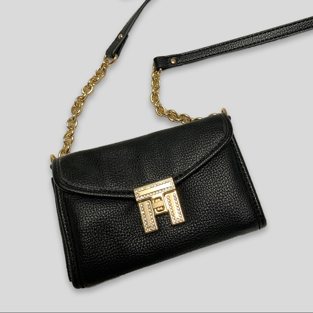 Tommy Hilfiger Wallet Purse - Black with Gold Accents